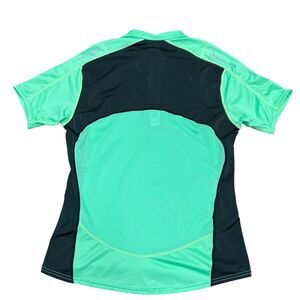 Nike Womens Half Zip Green Yellow Running Fitness Top Sz M